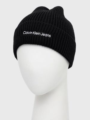 Czapka wełniana Calvin Klein Jeans czarna