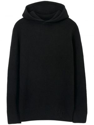 Kašmira vilnas kapučdžemperis Burberry melns