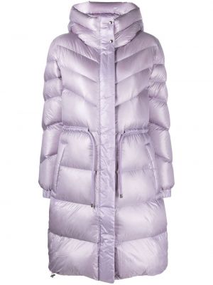 Kabát s kapucňou Woolrich fialová