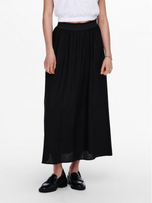 Plisovaná priliehavá midi sukňa Only čierna