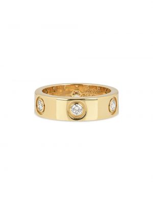 Złoty z diamentem pierścionek Cartier, żółty