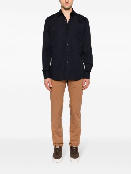 Puntíkatá bavlněná košile Karl Lagerfeld černá
