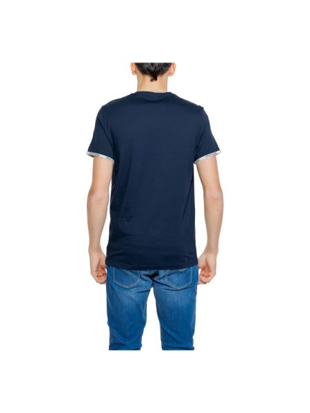 Koszulka bawełniana Emporio Armani niebieska
