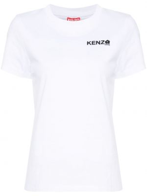 Kokvilnas t-krekls ar apdruku Kenzo balts