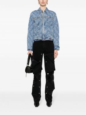 Žakardinis džinsinė striukė Versace Jeans Couture