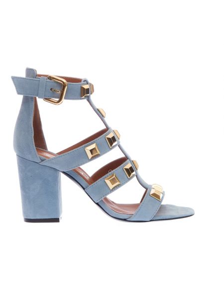 Sandały szpilki eleganckie Via Roma 15 niebieskie