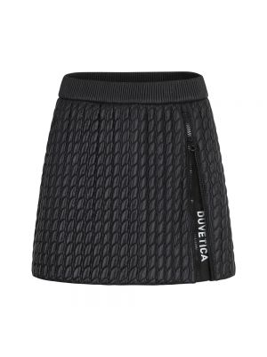 Czarna pikowana mini spódniczka Duvetica