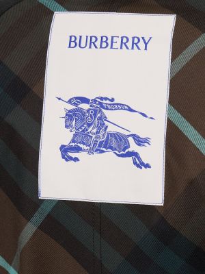 Palton din bumbac în carouri cu imagine Burberry