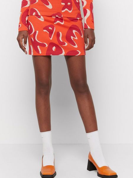 Mini spódniczka Karl Lagerfeld pomarańczowa