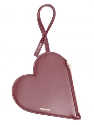 Usnjena torba z vzorcem srca Jil Sander