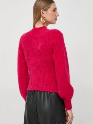 Gyapjú pulóver Marella rózsaszín