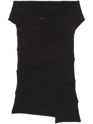 Top tricotate asimetric Mm6 Maison Margiela negru