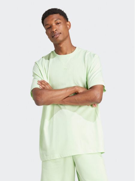 Voľné priliehavé tričko Adidas zelená