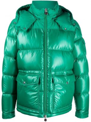 Piumino con cappuccio Moncler verde