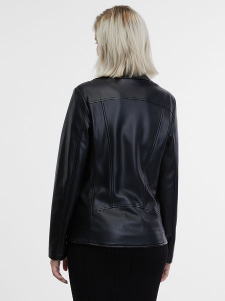 Kožená bunda z ekologickej kože Orsay čierna
