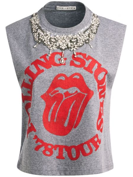 Tank top Alice + Olivia harmaa