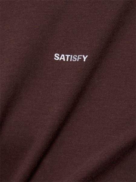 Тениска от джърси Satisfy кафяво