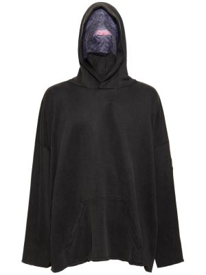 Bluza z kapturem bawełniana oversize Doublet czarna
