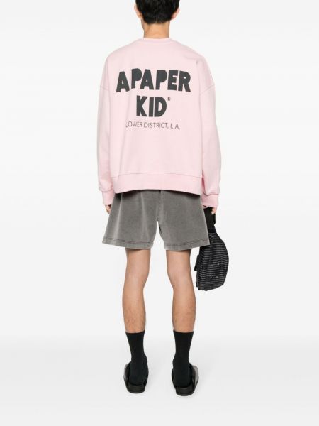 Džersis raštuotas džemperis A Paper Kid rožinė