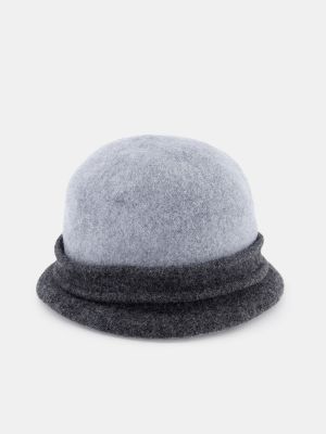 Sombrero de lana plisado Seeberger gris