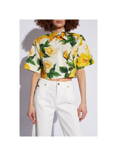 Camisa de flores Dolce & Gabbana blanco