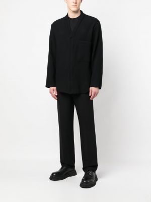 Woll hemd mit v-ausschnitt Costumein schwarz