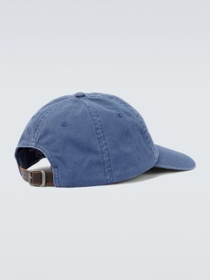 Памучна шапка с козирки Polo Ralph Lauren синьо