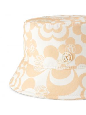 Květinový bavlněný klobouk s potiskem Maison Michel
