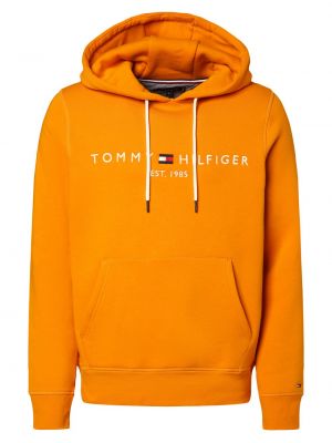Bluza z kapturem Tommy Hilfiger pomarańczowy