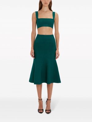 Midi sukně Victoria Beckham zelené