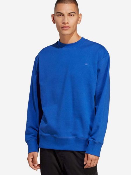 Pamut melegítő felső Adidas Originals kék