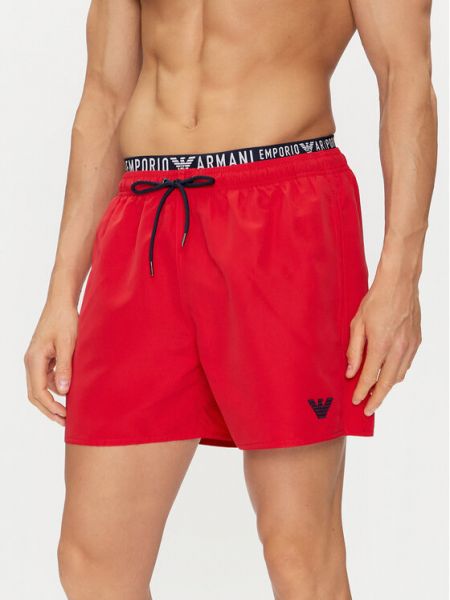 Hlače Emporio Armani Underwear crvena