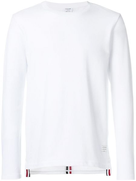 Camiseta de manga larga manga larga Thom Browne blanco