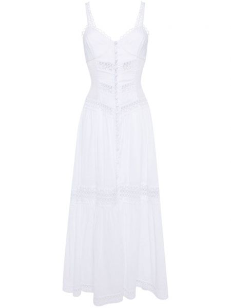 Βαμβακερή μάξι φόρεμα Charo Ruiz Ibiza λευκό