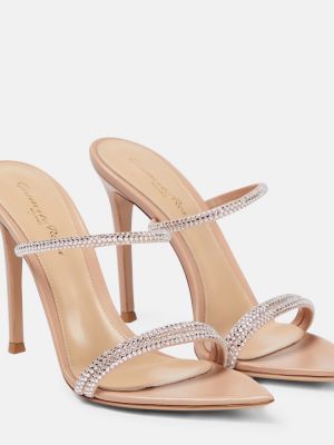 Läder mules Gianvito Rossi rosa