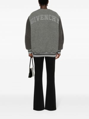Vlněná bomber bunda Givenchy šedá