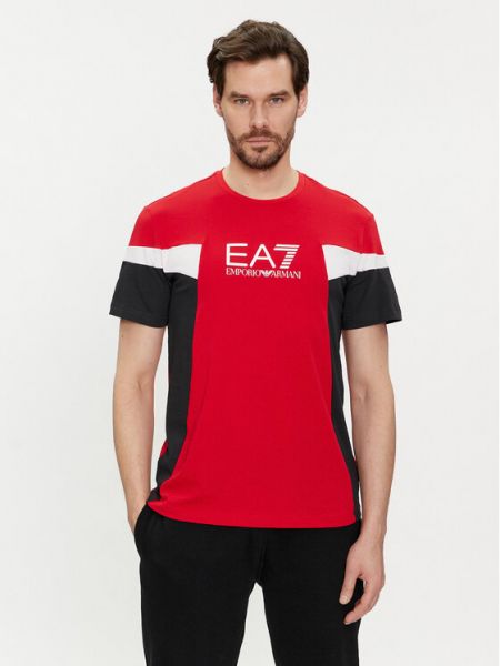Marškinėliai Ea7 Emporio Armani raudona