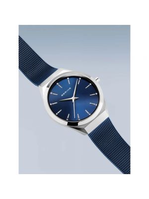 Relojes slim fit de malla Bering azul
