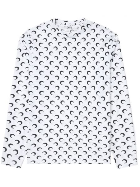 T-shirt manches longues avec manches longues Marine Serre blanc