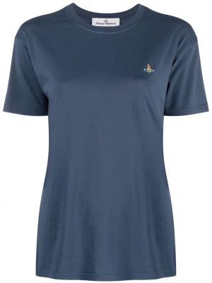 Памучна тениска Vivienne Westwood синьо