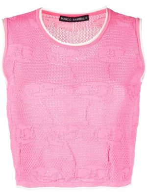 Strikket vest Marco Rambaldi rosa