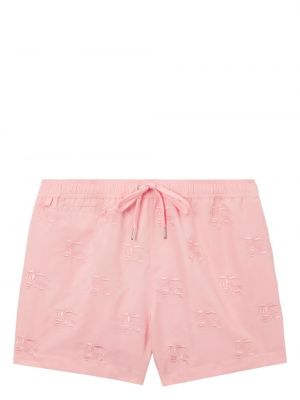 Kratke hlače s vezom Burberry ružičasta