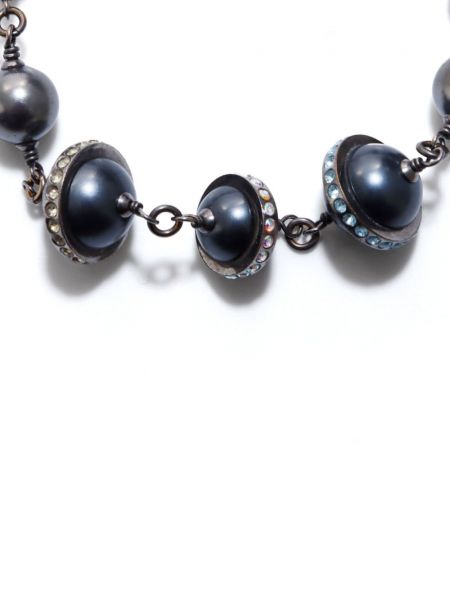 Náramek s perlami Chanel Pre-owned stříbrný