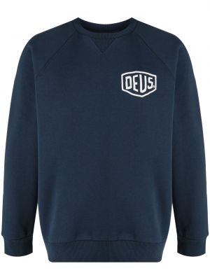 Trykt bomull sweatshirt Deus Ex Machina blå