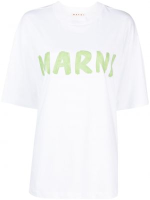 T-shirt con stampa Marni bianco