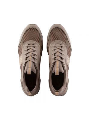 Sneakersy Emporio Armani Ea7 brązowe