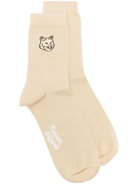 Ponožky Maison Kitsuné béžová