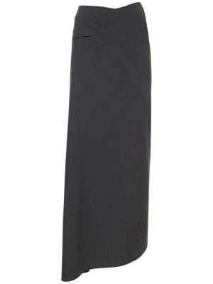 Vlněné dlouhá sukně Ottolinger šedé