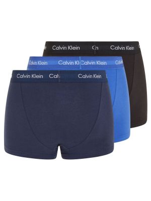 Хлопковые боксеры с низкой талией Calvin Klein синие