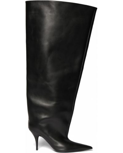Kožené kotníkové boty Balenciaga černé